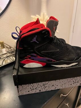 Jordan Kids Black, Red & Purple High-Top Sneakers